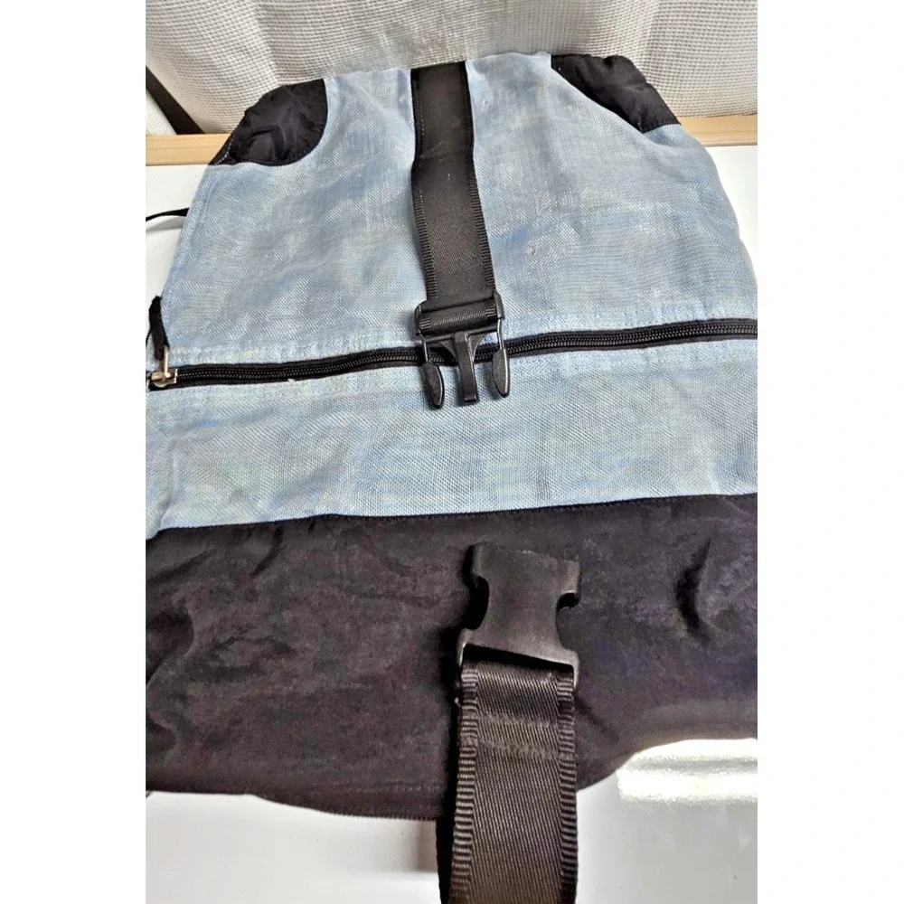 SMATERIA Comma uncycled Laptop blue Nylon‎ mesh overlay black bag
